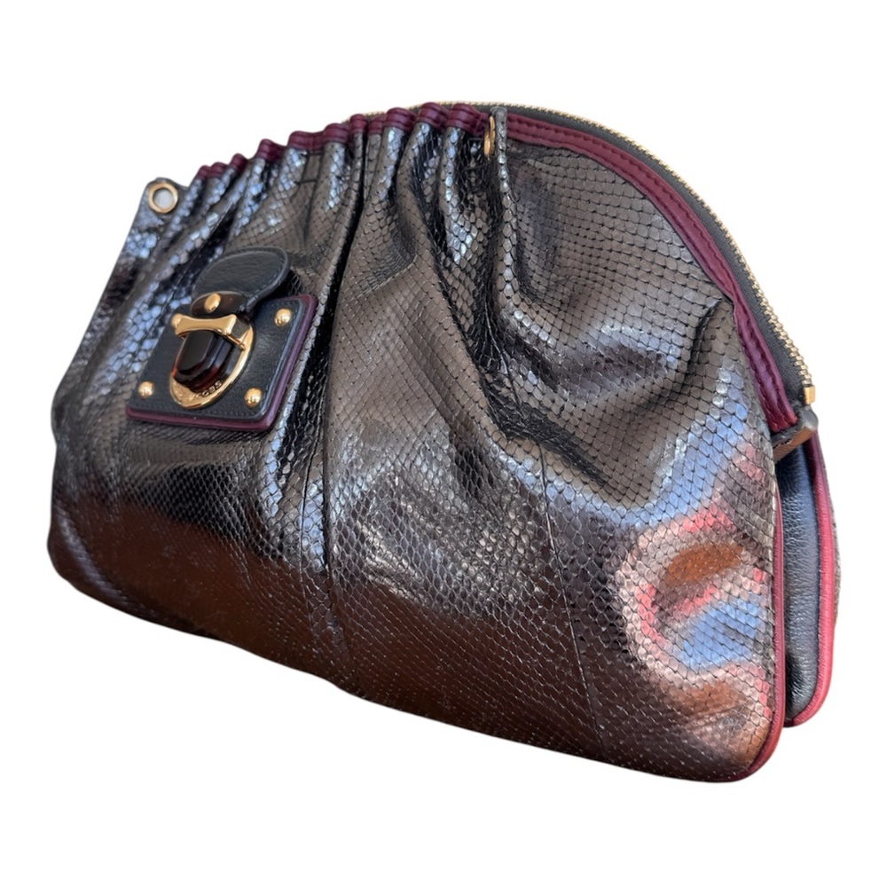 Authentic Marc Jacobs Anthracite Python Capra Gm … - image 4